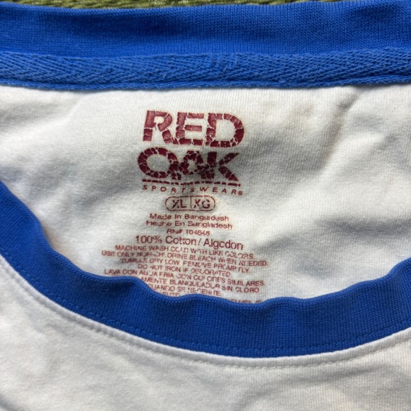 Florida Gators Raglan T Shirt Blue White NCAA College Sports Red Oak XL - Picture 4 of 8